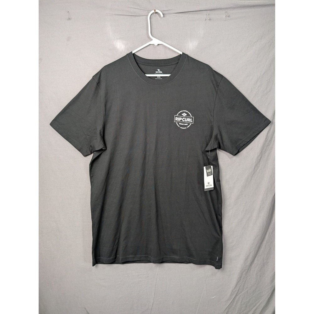 Rip Curl Mens Staple Tee Black XXL NWT OMKMTE Graphic Surf T-Shirt